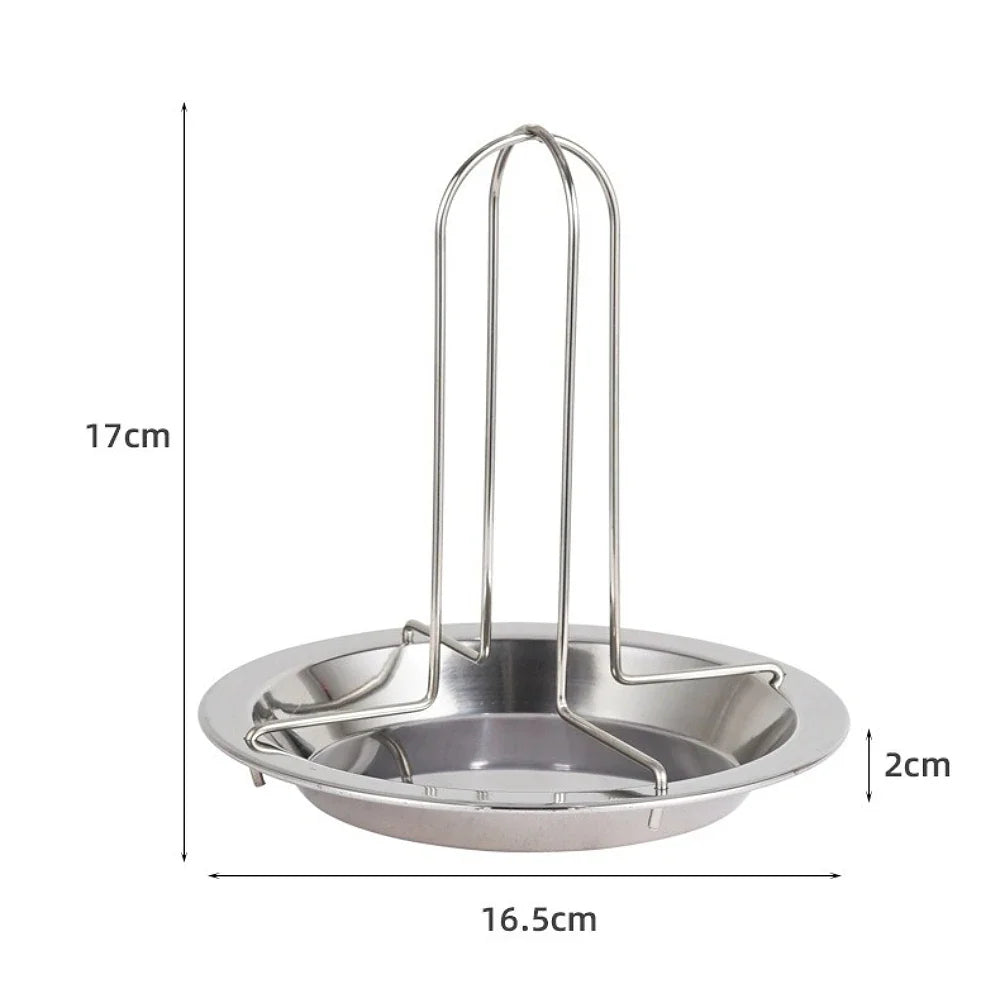 Stainless Steel Vertical Chicken Roaster Stand with Drip Tray