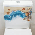 Ocean Shell Toilet Seat Waterproof Sticker – Coastal Décor