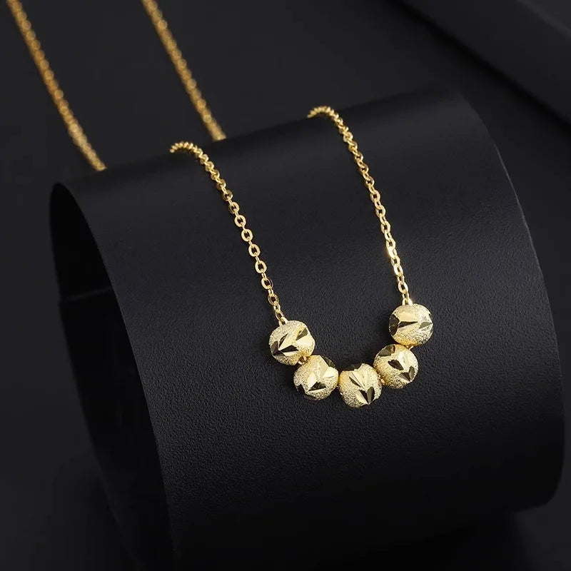 Five Fortunes Lucky Bead Clavicle Chain Necklace | Women