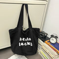 Vintage Washed Canvas Tote Bag – Large Women's Shoulder Bag