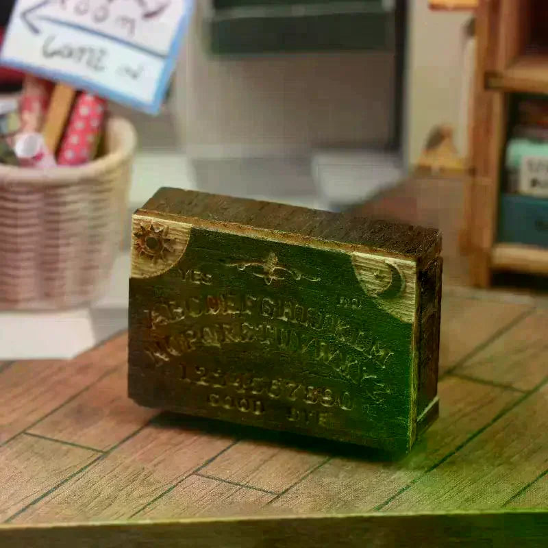 Retro Mini Wooden Spirit Board Ornament with Drawer | Desktop Decor