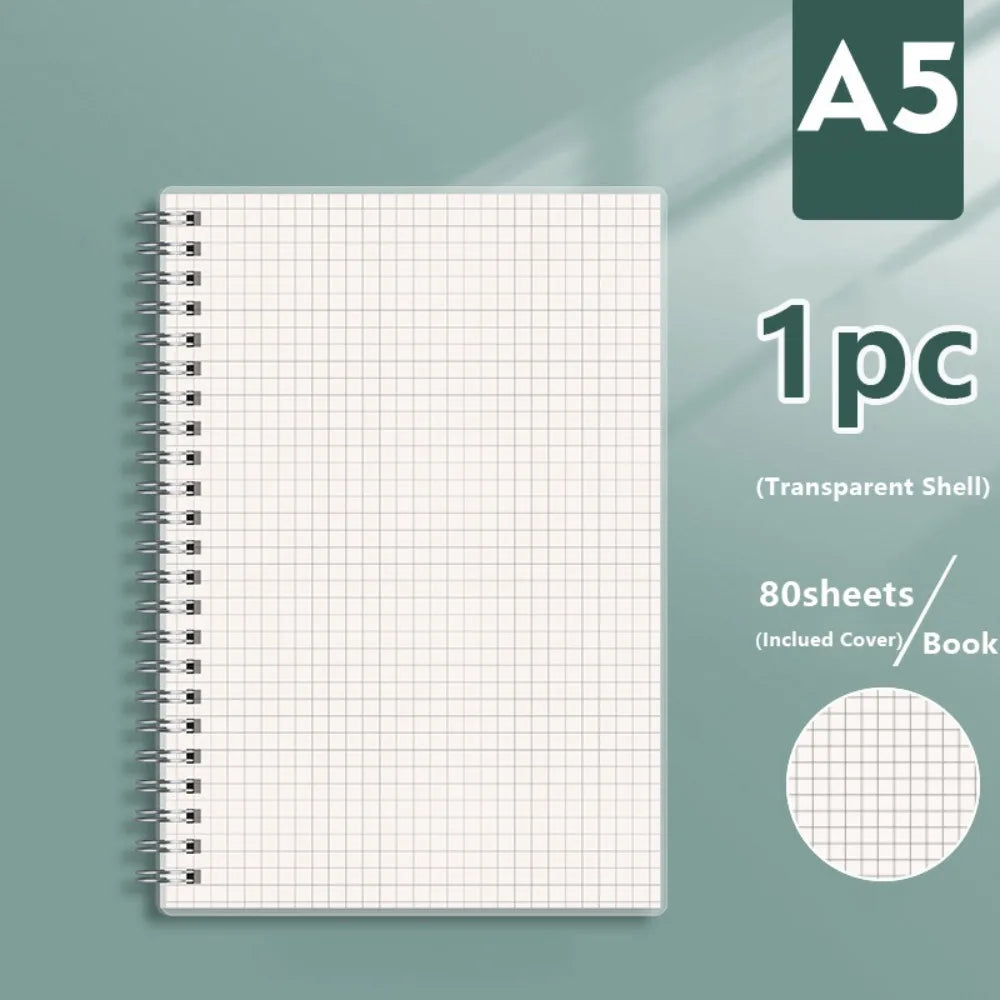 Spiral Coil Notebook A4/A5/A6/B5 – Grid, Blank & Lined