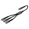 USB-C Braided Splitter Hub 3-Port Female Adapter | USB 3.1