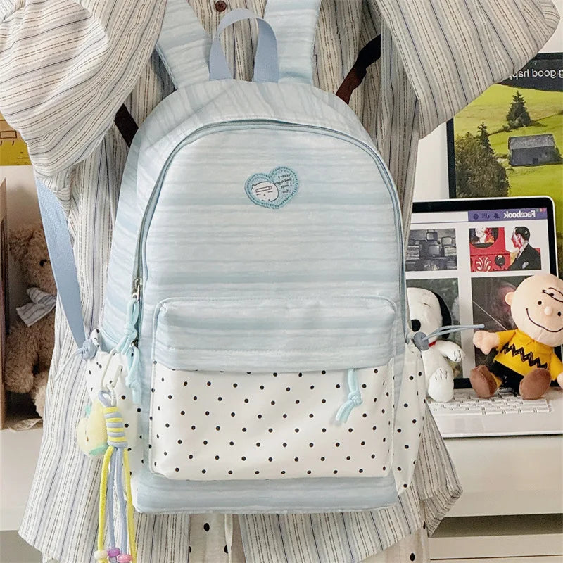 Korean Style Lightweight School Backpack for Girls 20-35L
