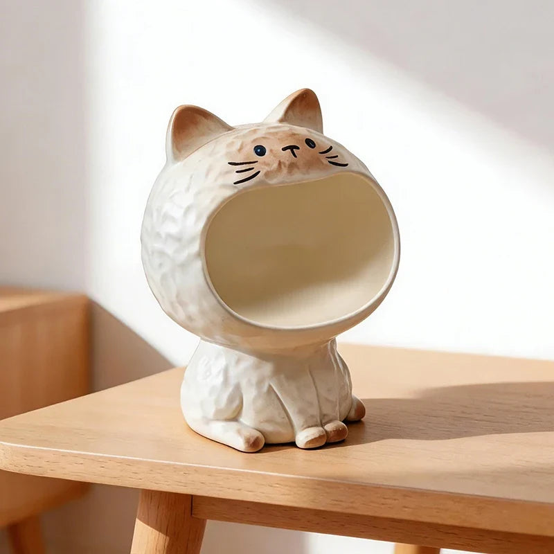 Cute Cat Desktop Storage Box – Kawaii Desk Organizer