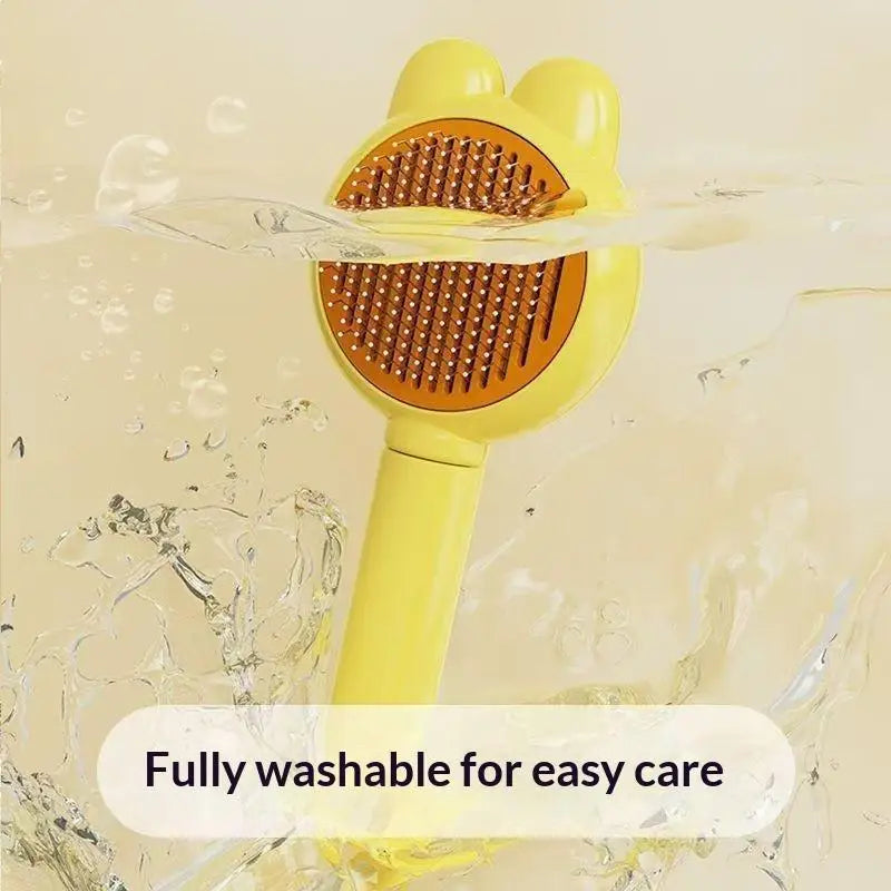 Self-Cleaning Pet Grooming Brush for Dogs & Cats