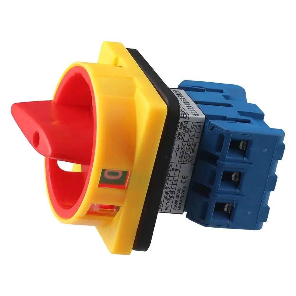 Rotary Cam Changeover Switch 25A/32A 3-Pole On-Off Power Switch