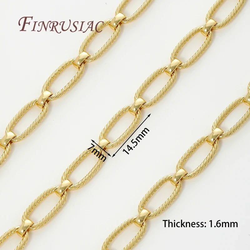 18K Gold Plated Brass Chain – DIY Necklace Jewelry Making