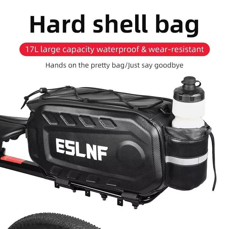 17L Hard Shell Waterproof Bike Rear Rack Bag – MTB & E-Bike