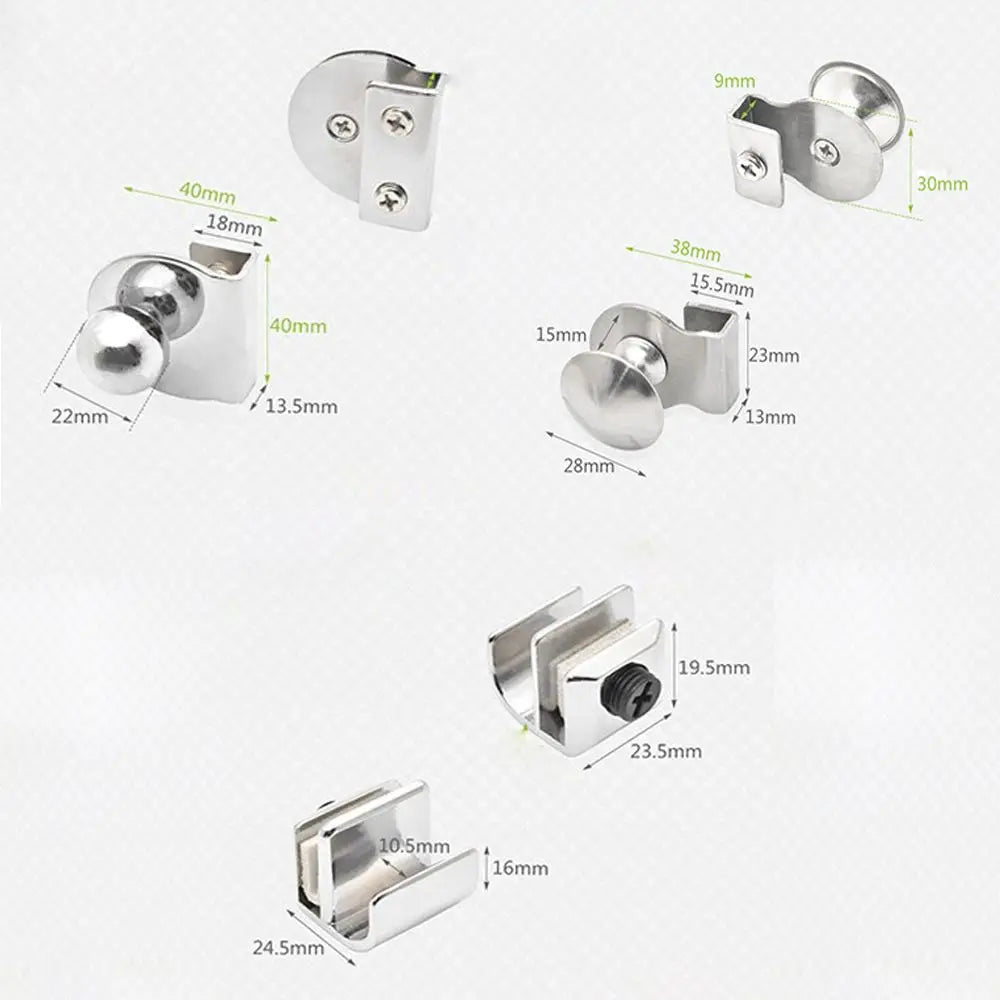No-Drill Steel Glass Door Handle & Cabinet Drawer Pull Knob