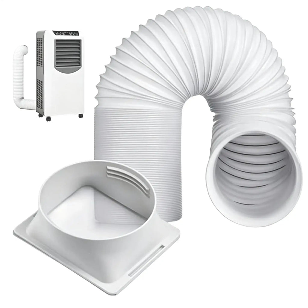 Portable AC Exhaust Hose | Adjustable Length & Square Connector