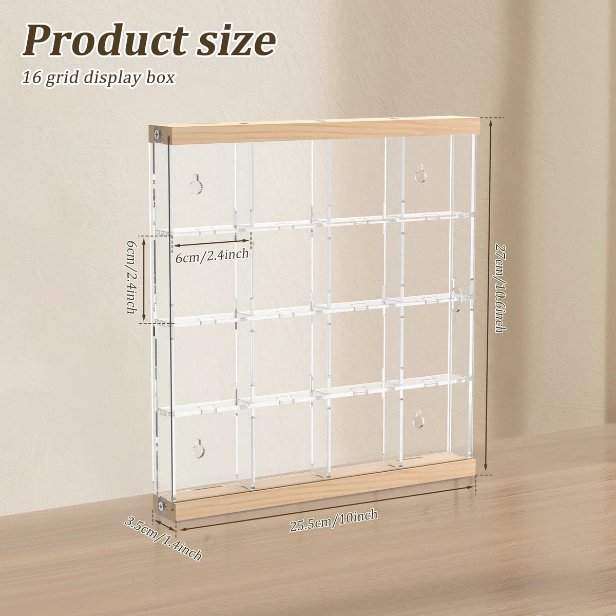 4-Layer Acrylic Coin Display Case – 16 or 24 Compartments