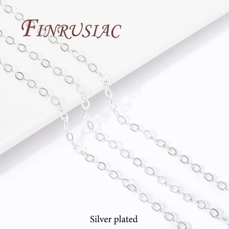 18K Gold Plated O Shape Chain 1.2mm–2mm | DIY Necklace Bulk
