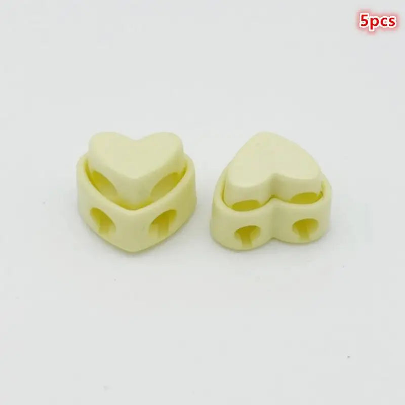 5pcs Heart-Shaped Cord Locks Spring Toggle Stoppers – 5 Pack