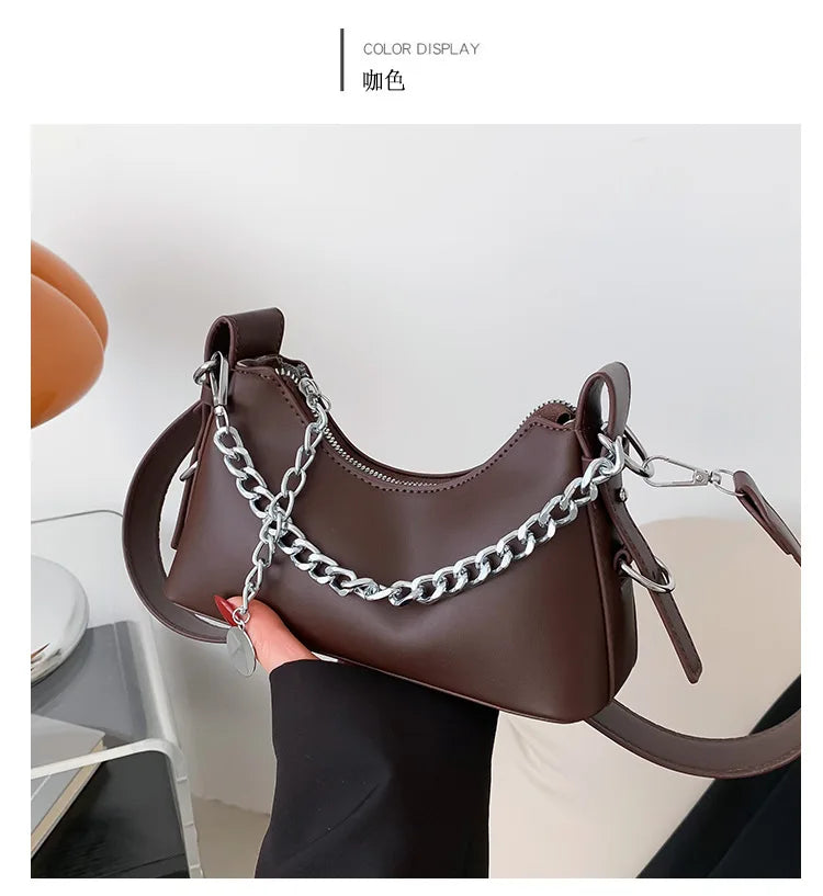 Women's Chain Crossbody Bag – Chic Shoulder & Underarm Purse