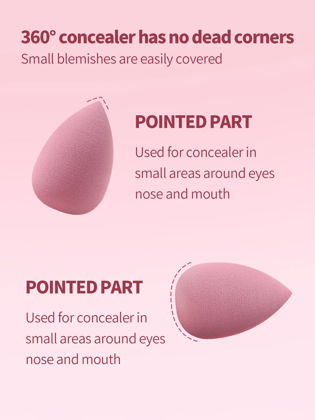 8-Piece Mini Makeup Sponge Set – Blush, Contour & Foundation
