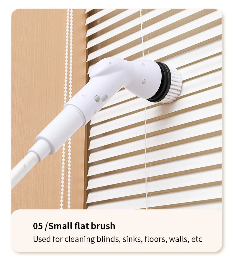 Wireless Electric Cleaning Brush – Telescopic Long Handle