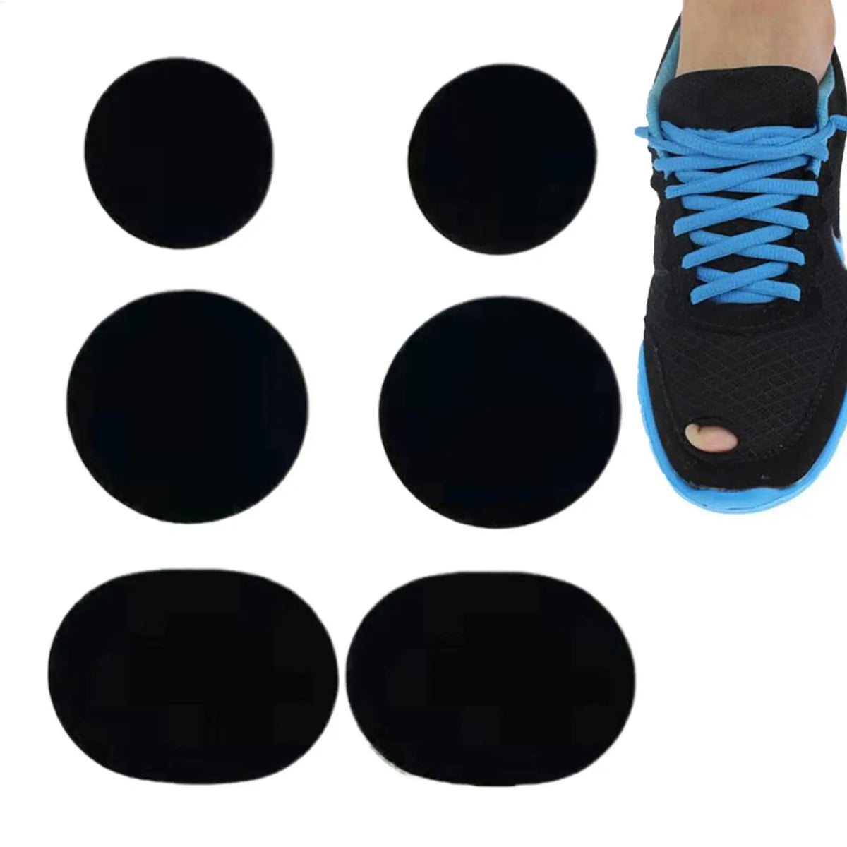 6-Pack Self-Adhesive Shoe Repair Patches – Heel & Toe Fix