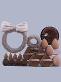 20PCS Facial Cleansing & Makeup Tool Set – Sponge Puffs & Hair Band