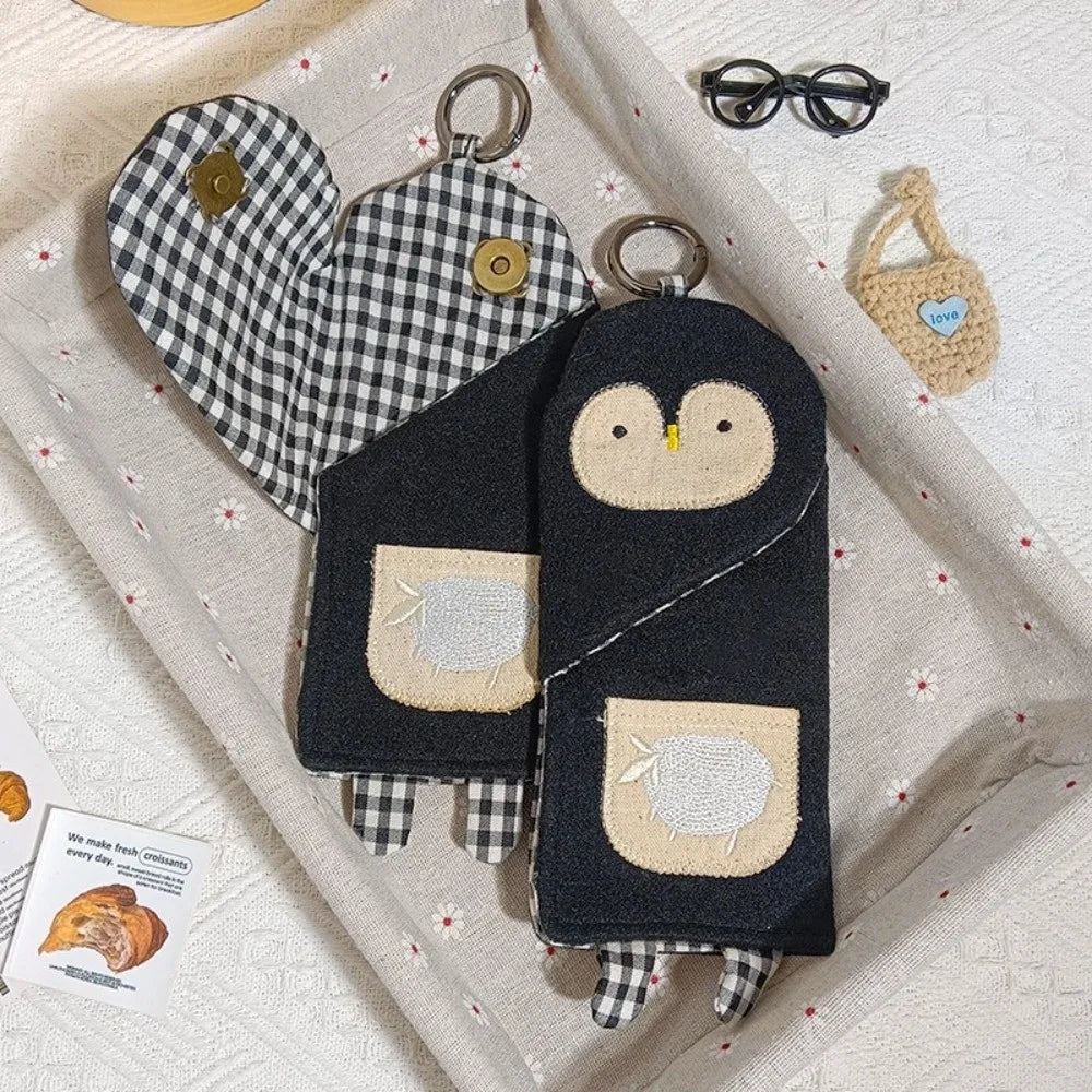 Penguin Glasses Case with Key Ring – Cute Eyeglass Pouch