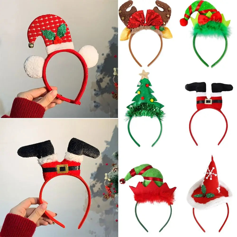 Cute Santa Claus Christmas Headband – Funny Xmas Hair Accessory
