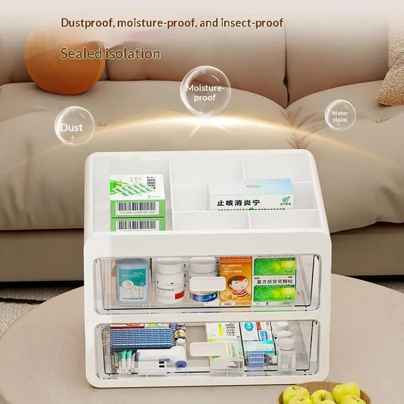 Multi-Layer Drawer Medicine Storage Box | Large Capacity