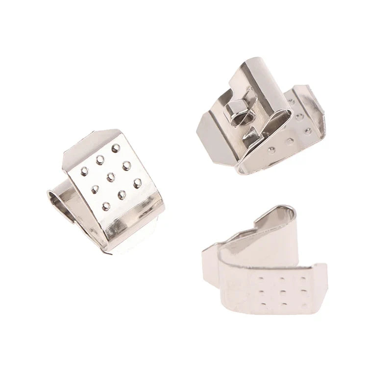 10pcs AA Nickel-Plated Snap-On Leaf Spring Battery Contacts