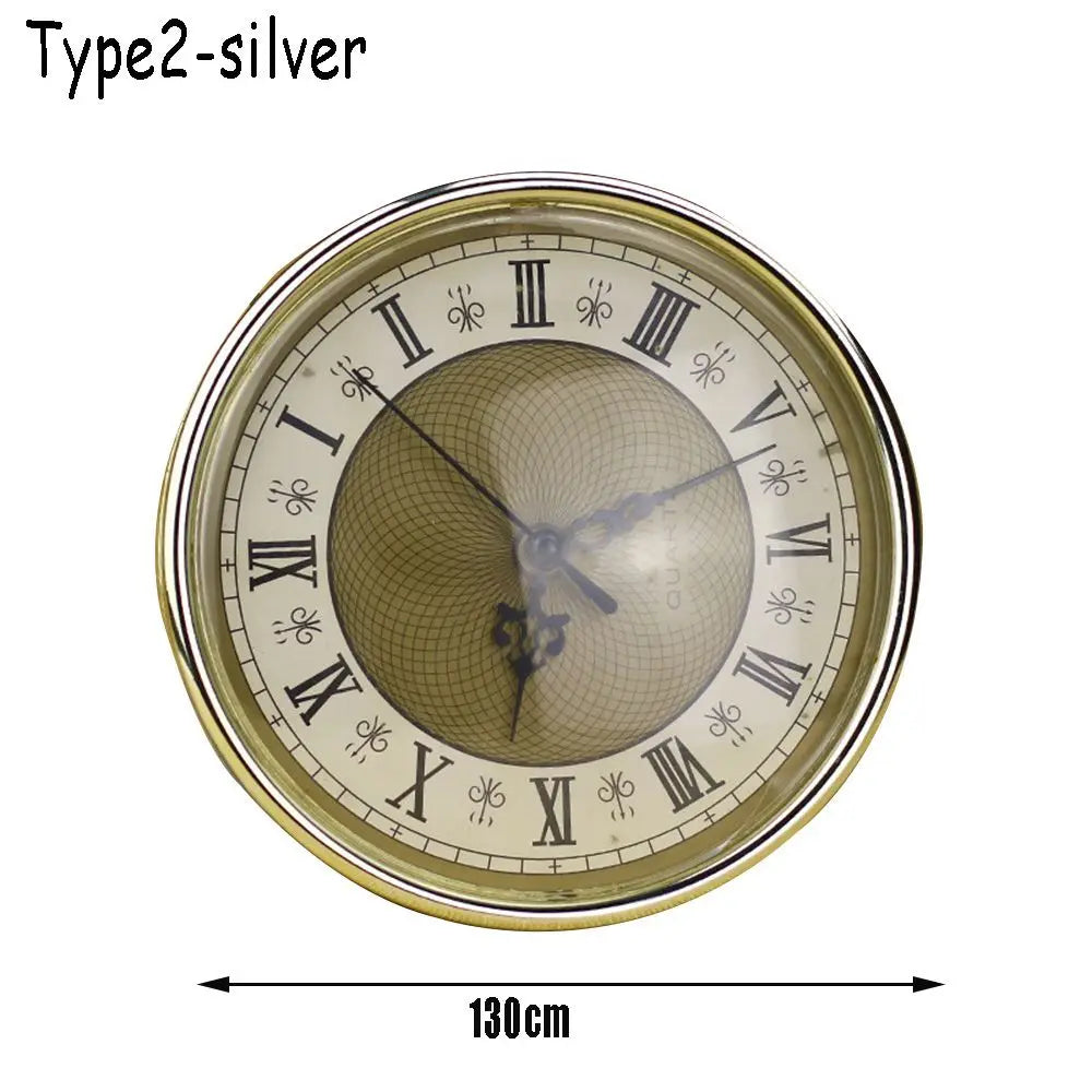 Roman Numeral Quartz Clock Insert – Gold Trim DIY Movement