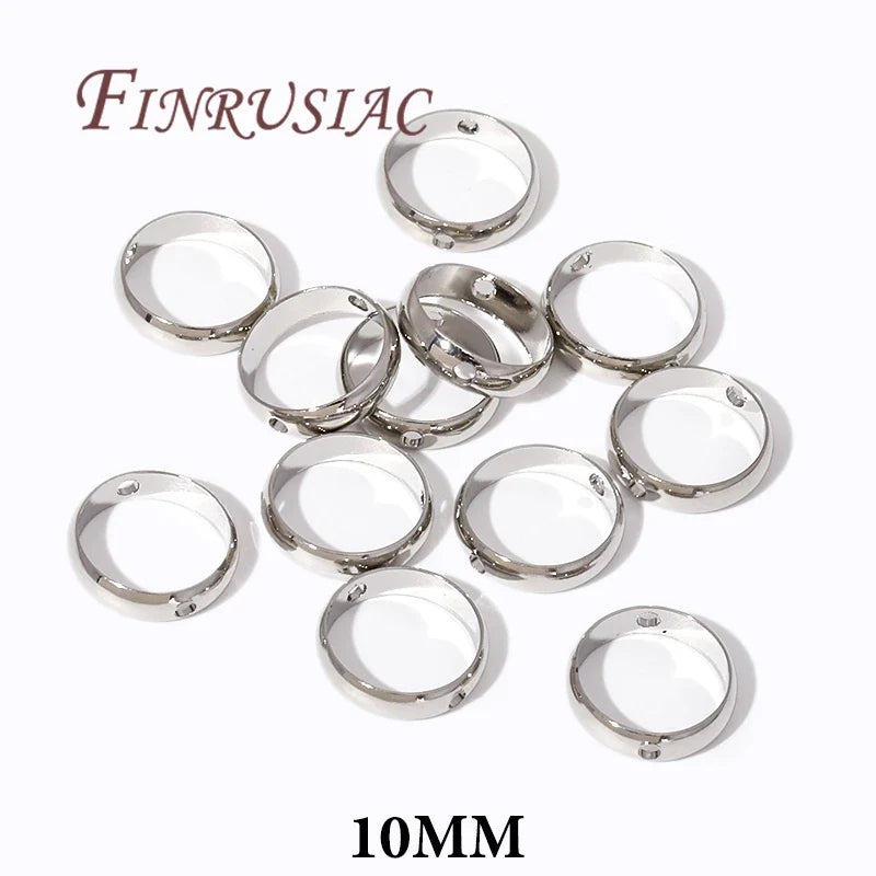 Brass Circle Frame Spacer Beads – 14K/18K Gold Plated DIY