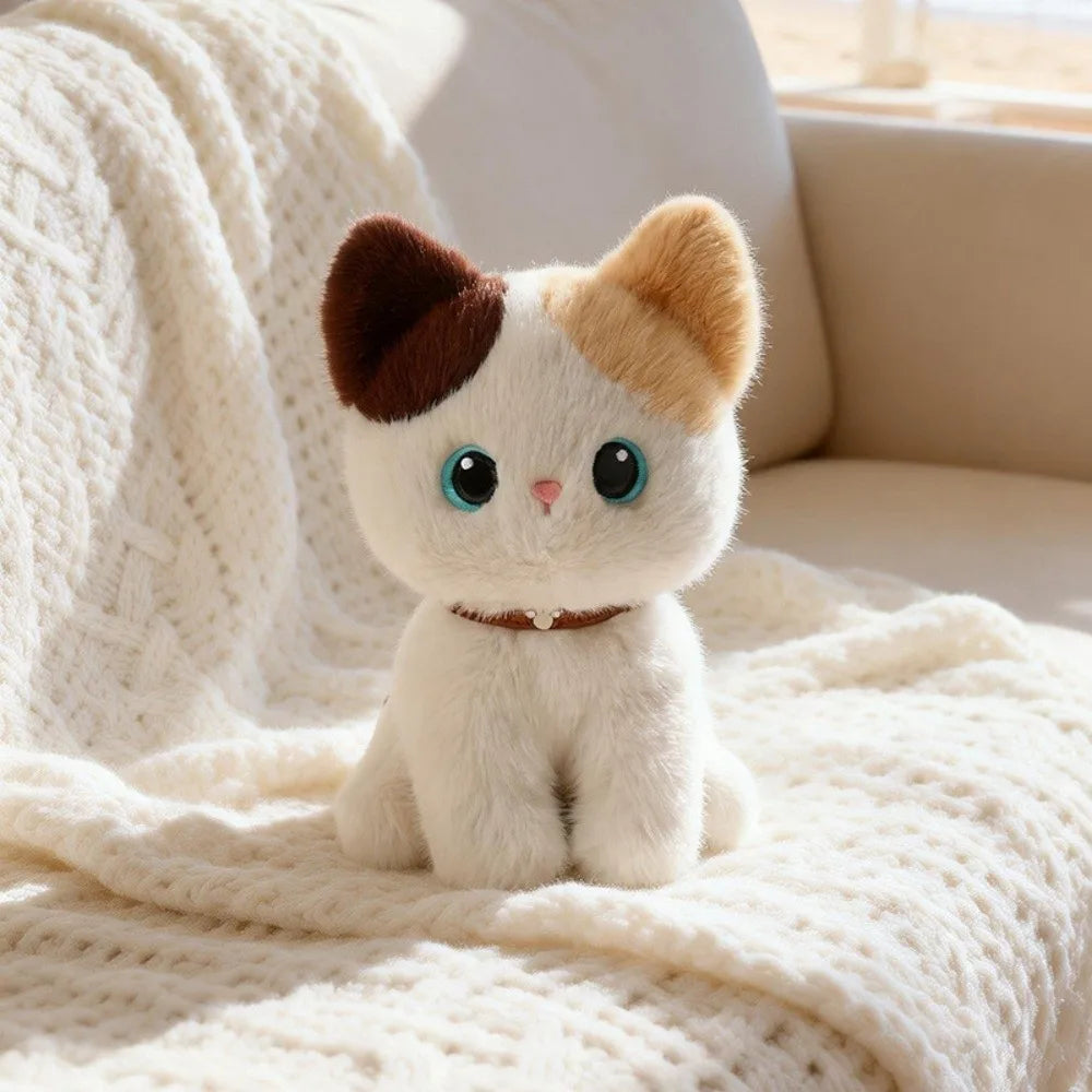 Sitting Pose Cat Plush Toy – Soft Fluffy 20cm Stuffed Animal