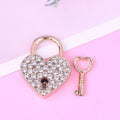 Heart Shaped Metal Keyed Padlock for Jewelry & Keepsake Boxes