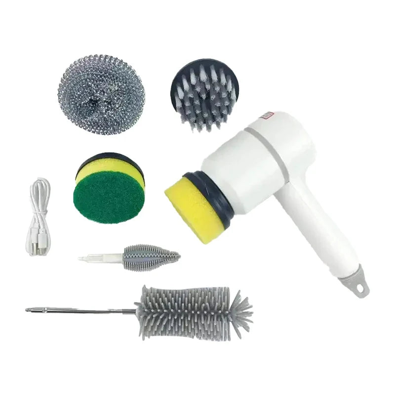 Multi-Functional Electric Cleaning Brush – Replaceable Heads