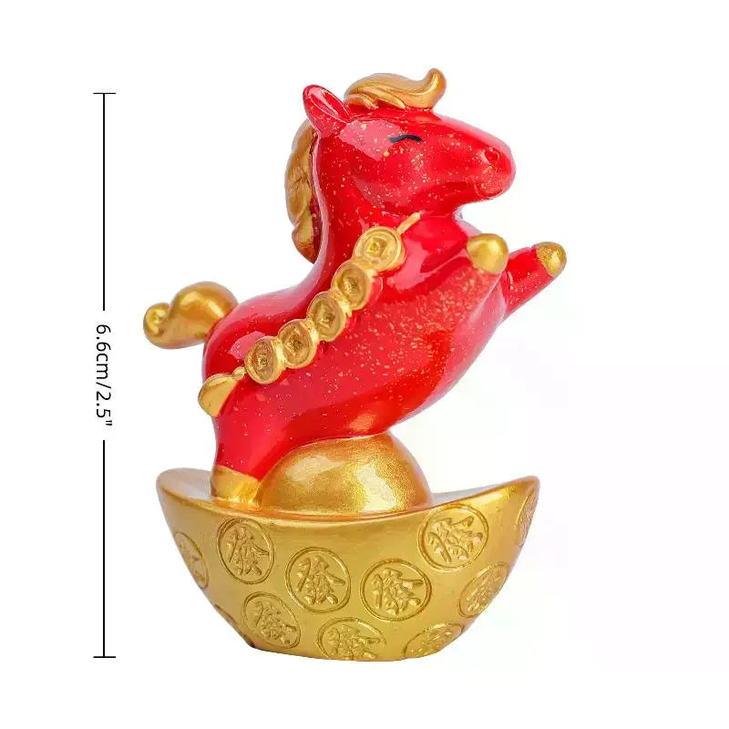 Feng Shui Crystal Horse Sculpture – Zodiac Horse Ornament