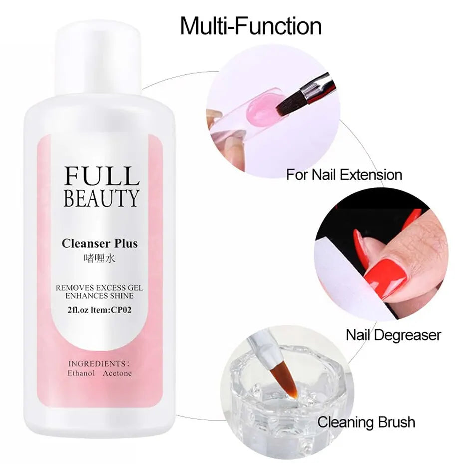 Full Beauty 35ml Nail Slip Solution – Poly Gel UV Builder Cleanser