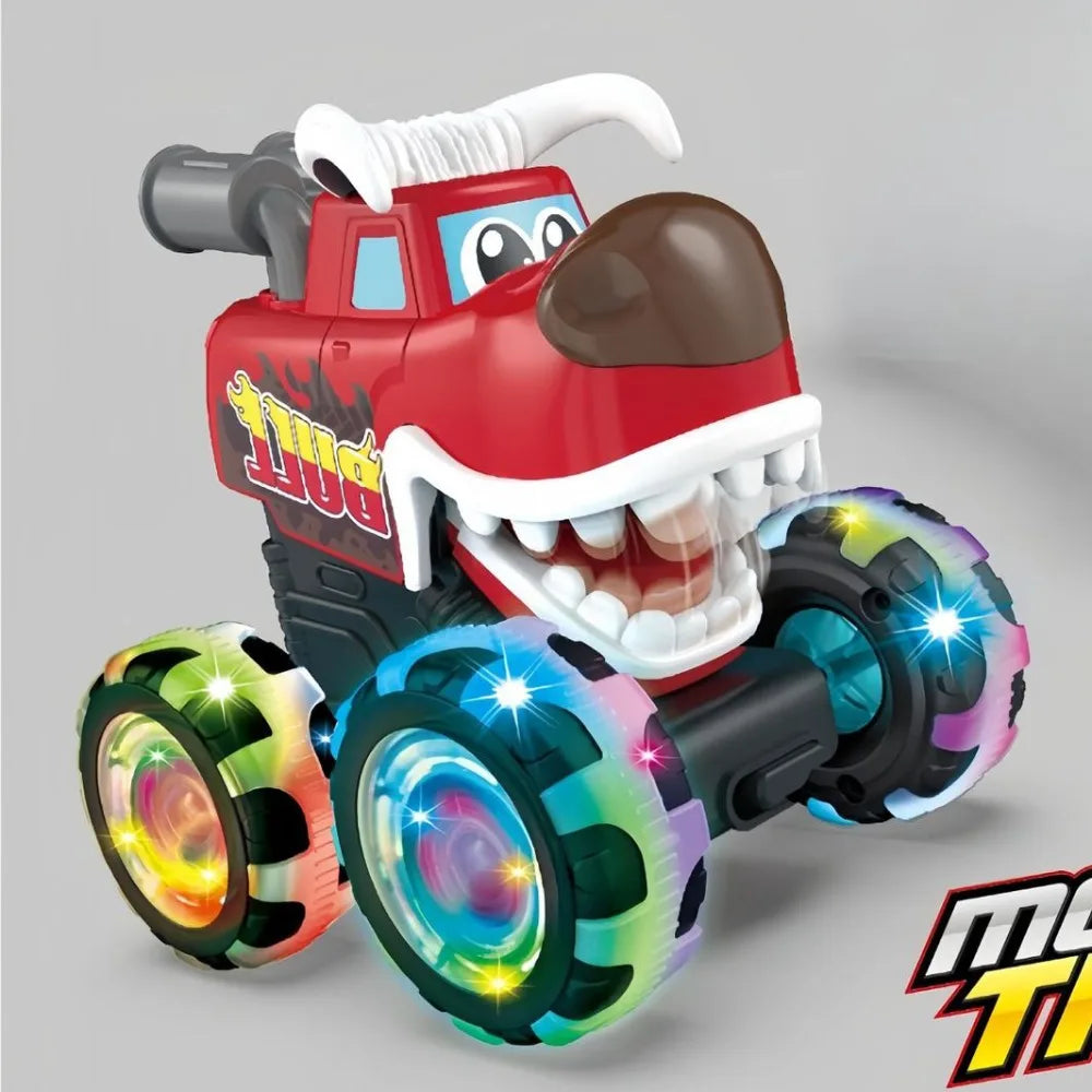 Monster Truck Pull Back Toy with Lights – Kids Gift Ages 4–12