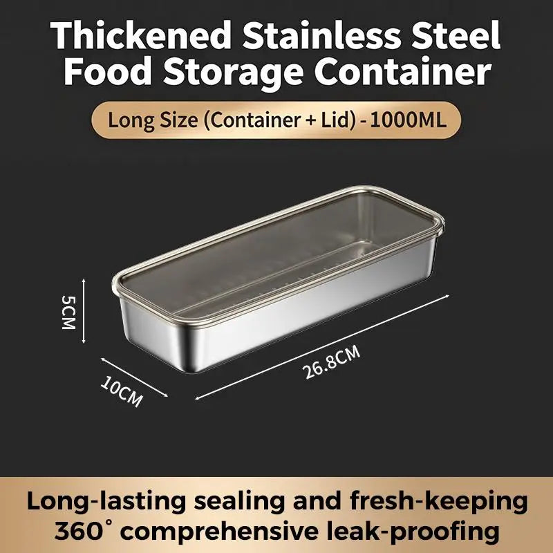 Stainless Steel Food Storage Container with Airtight Lid