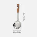 Stainless Steel Colander Spoon – Oval Oil Skimmer & Mesh Sifter
