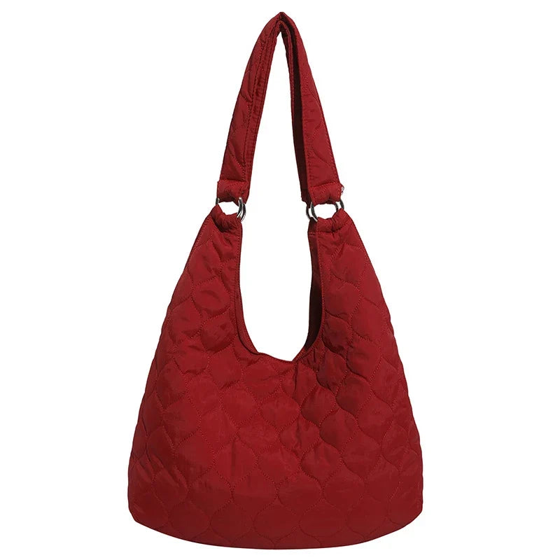 Korean Quilted Shoulder Bag – Large Capacity Women's Tote