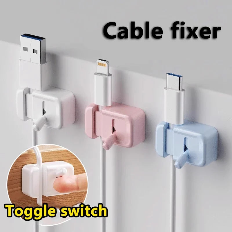 No-Drill Desk Cable Management Clip – Cord Organizer