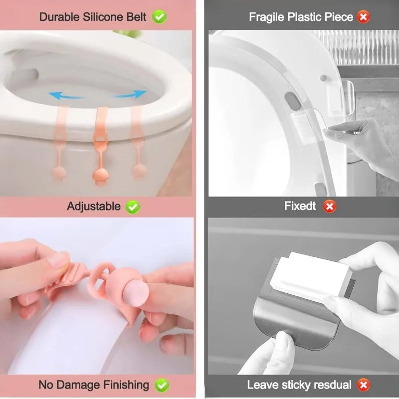 10Pcs Silicone Toilet Seat Lifter No-Touch Lid Handle