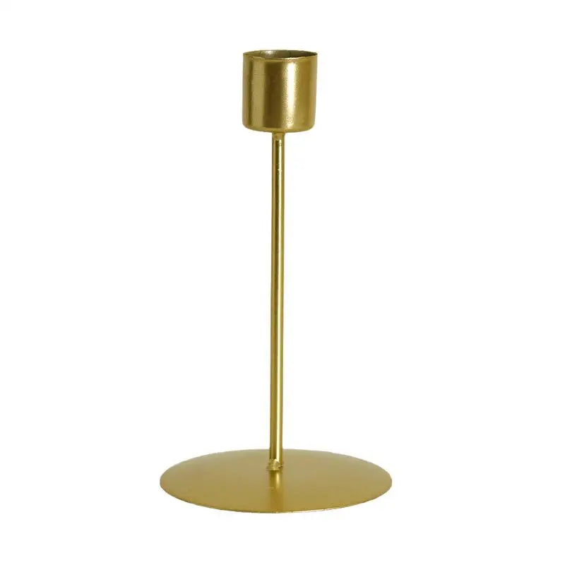 Golden Metal Candle Holder – European Style Wedding & Home Decor