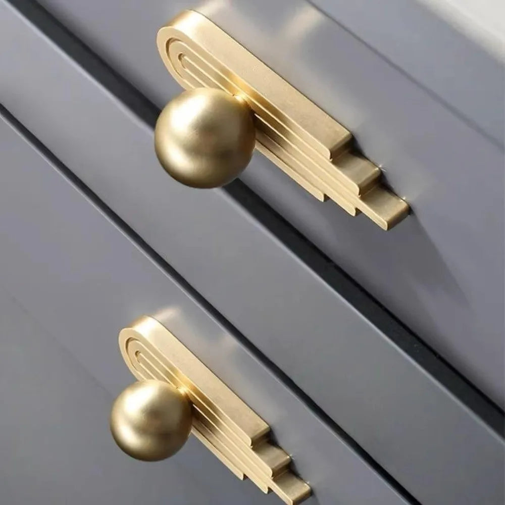 Gold Cabinet Drawer Handle | French Minimalist Zinc Alloy Pull