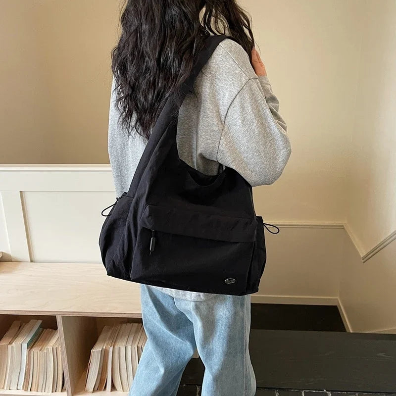 Women's Large Capacity Minimalist Nylon Tote Shoulder Bag