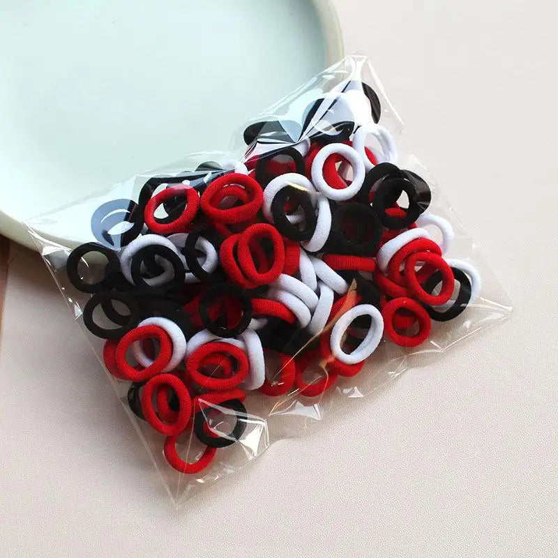 200PCS Colorful Nylon Elastic Hair Ties for Girls | Ponytail Bands