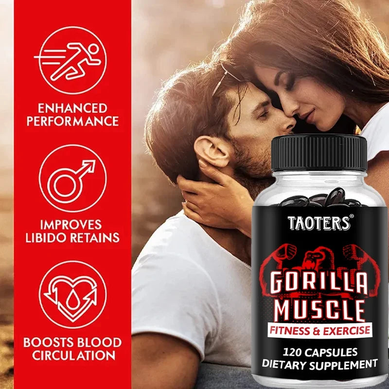 Gorilla Muscle Capsules – Horny Goat Weed, Ginseng & Maca Root