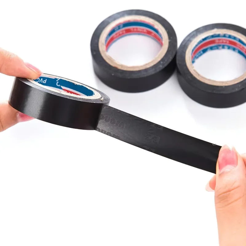 Black PVC Electrical Insulating Tape – Heat Resistant 50m Roll