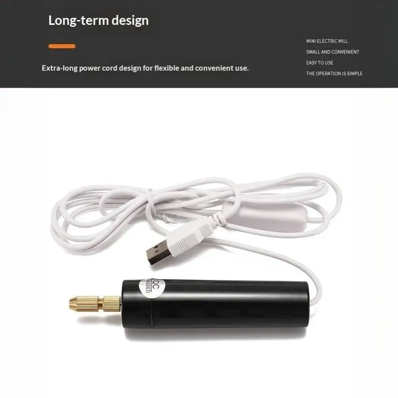 Mini USB Electric Drill – DIY Engraving & Jewelry Craft Tool