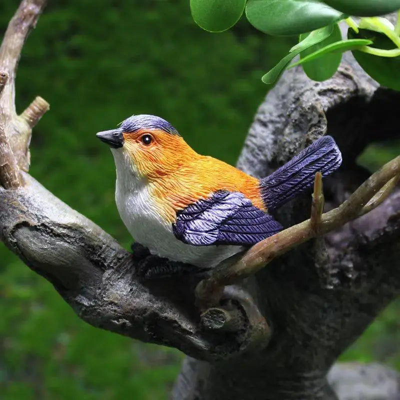 Resin Bird & Nest Figurine Set – Fairy Garden Micro Landscape