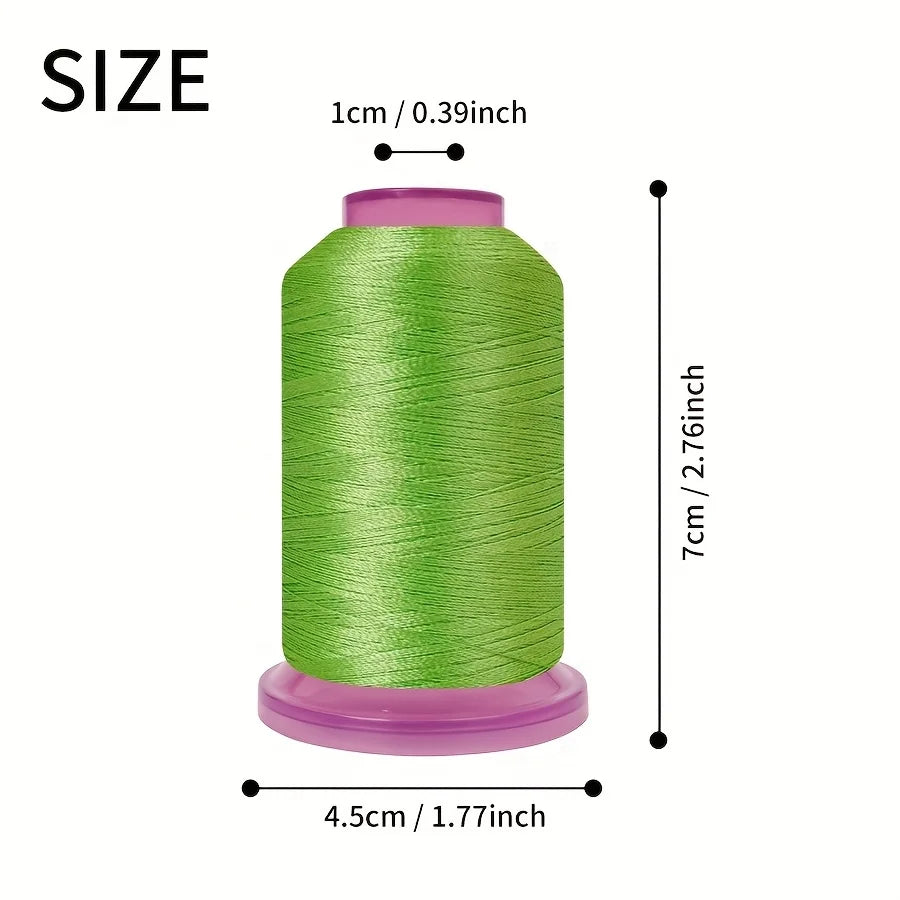 5-Spool Polyester Embroidery Thread Set – 1500 Yards Each