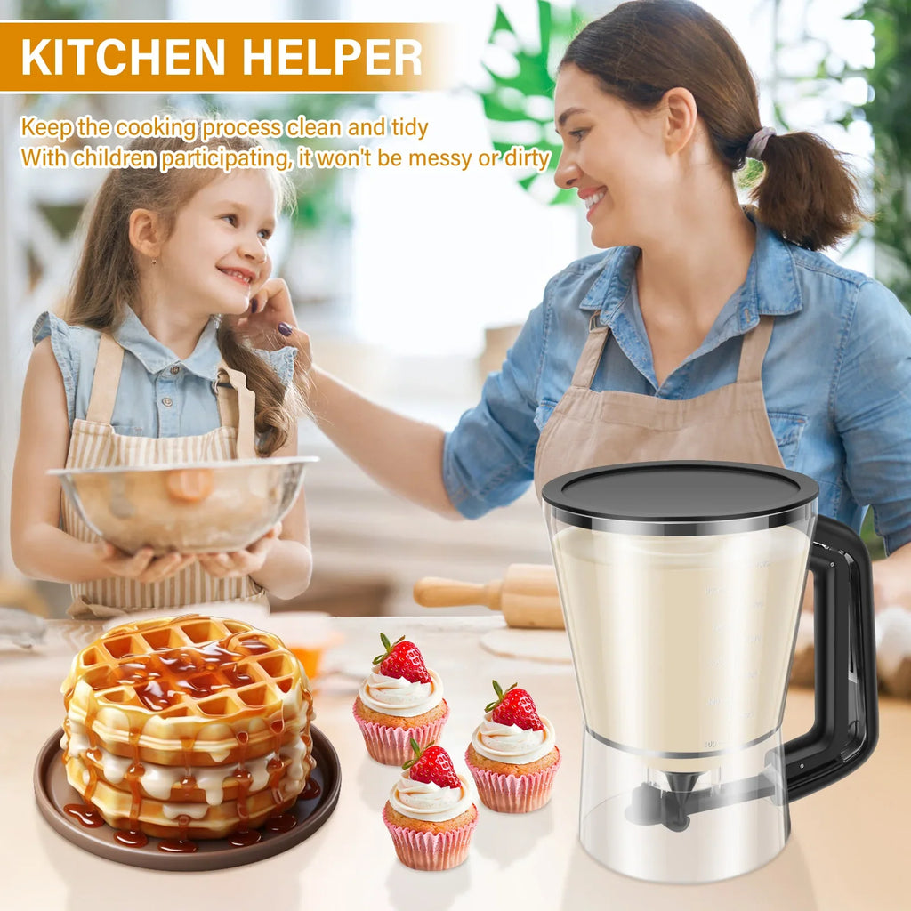 Pancake Batter Dispenser – 3-Cup Drip-Free Bakeware Tool